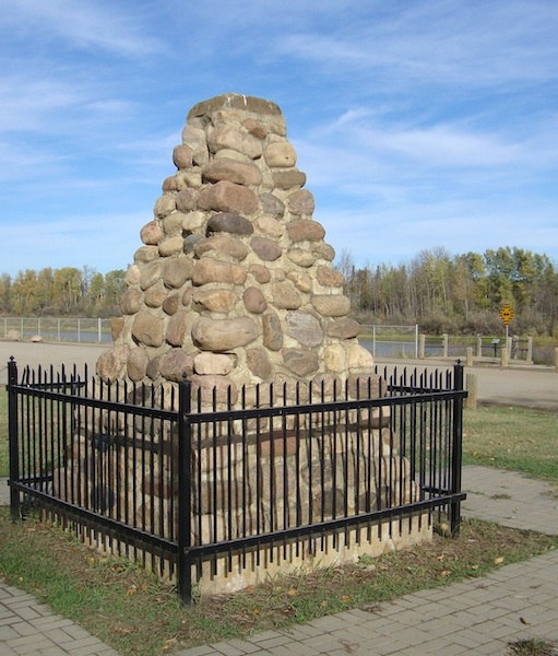 Peter Pond Monument intact